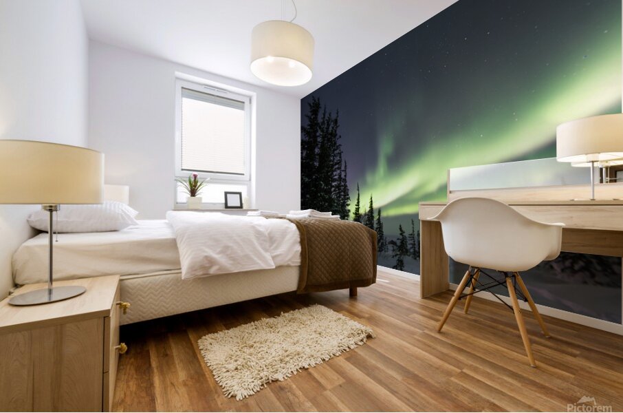 Dancing Skies beyond the Treeline 2 Mural print